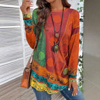 Damen Kunstvoll gestaltetes Langarmshirt R&B