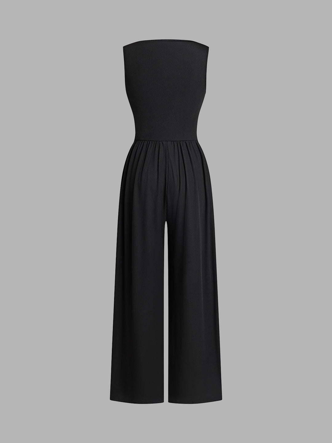 Damen eleganter Jumpsuit mit verstellbaren Trägern und weiten Beinen R&B
