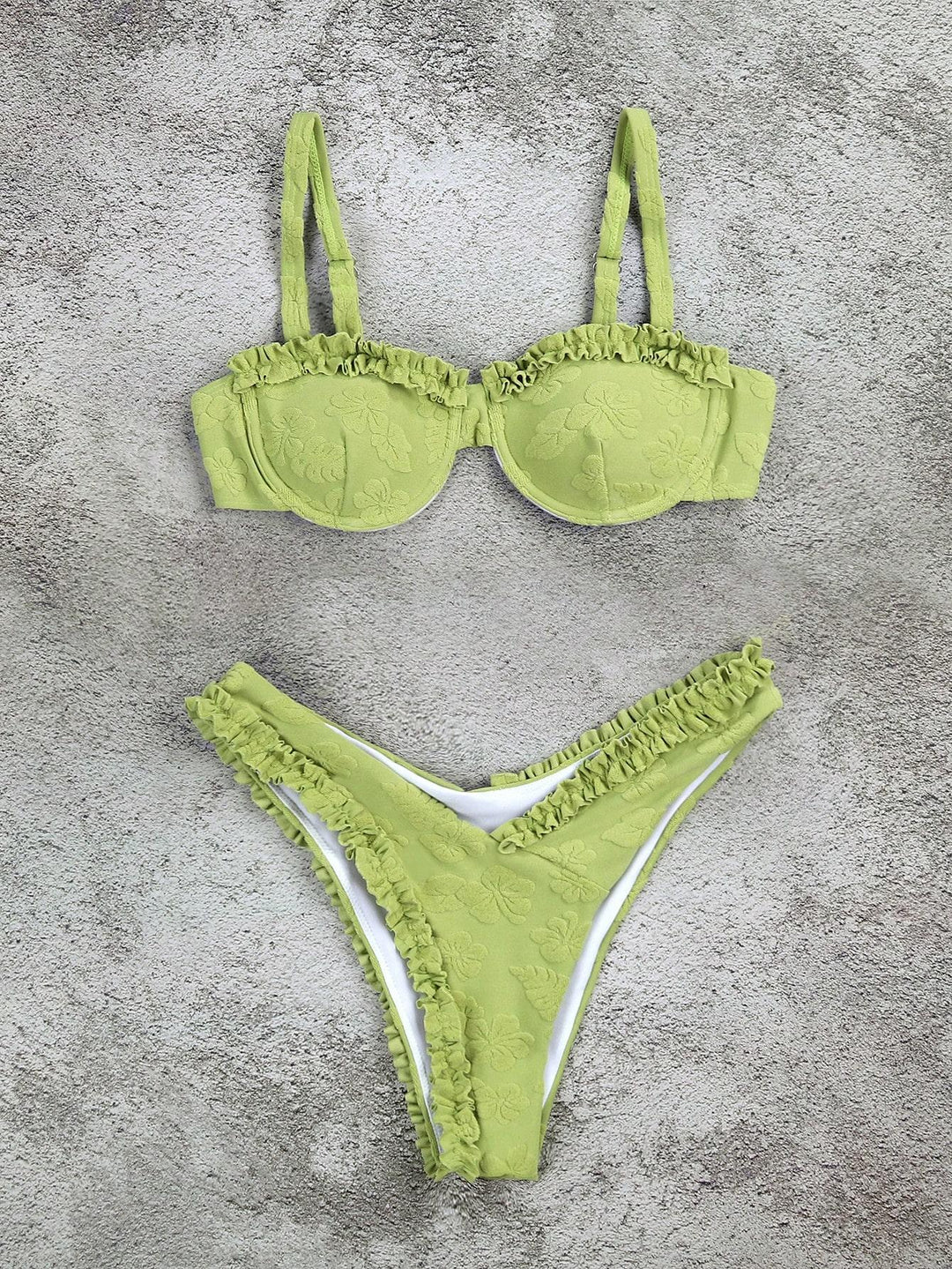 Damen Triangel-Bikini mit funkelndem Glitzereffekt und charmantem Stern-Detail R&B