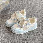 Damen Sportliche Sneaker mit niedlichem Tiermotiv und elastischen Schnürsenkeln