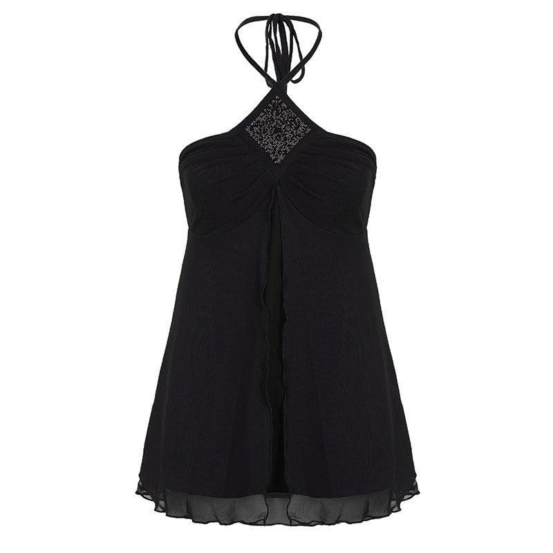 Damen Halteroberteil mit elegantem Spitzendetail R&B