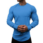 Herren Langarmshirt aus weichem, elastischem Baumwollmix mit Rundhalsausschnitt R&B