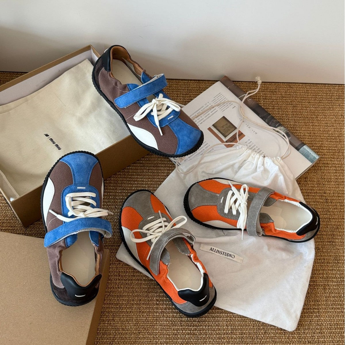 Damen Atmungsaktive Freizeitschuhe mit innovativem Klettverschluss und dämpfender Sohle R&B