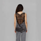 Damen Spitzen-Cami mit Polka-Dots und eleganten Details R&B