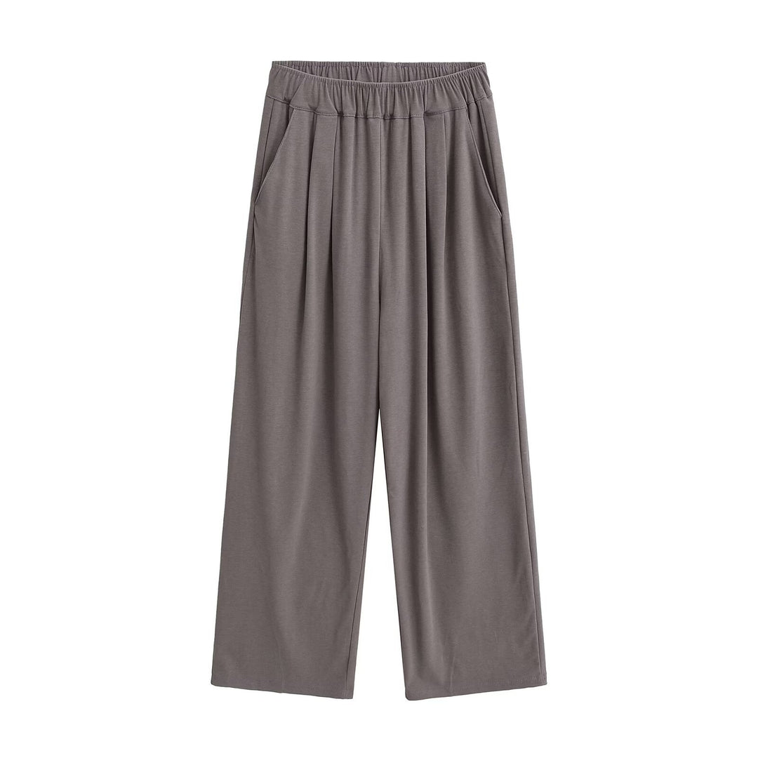 Damen Weite Chino-Hose mit elastischem Bund R&B