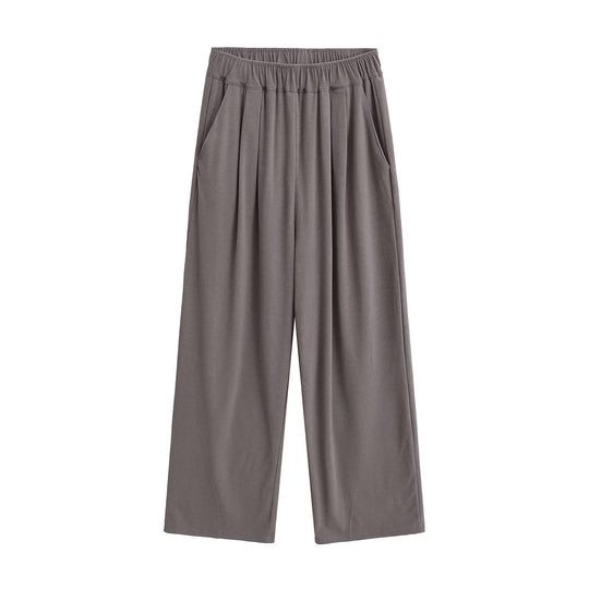 Damen Weite Chino-Hose mit elastischem Bund R&B