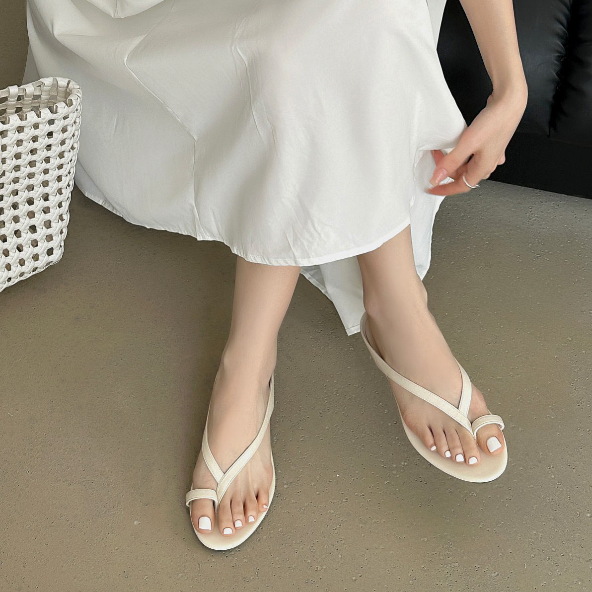 Damen Zehentrenner Sandalen R&B