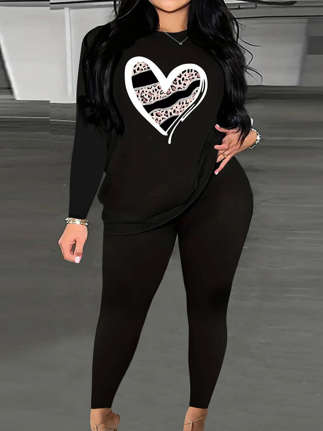 Damen Lässiges Sweatshirt mit originellem Bärenmotiv R&B