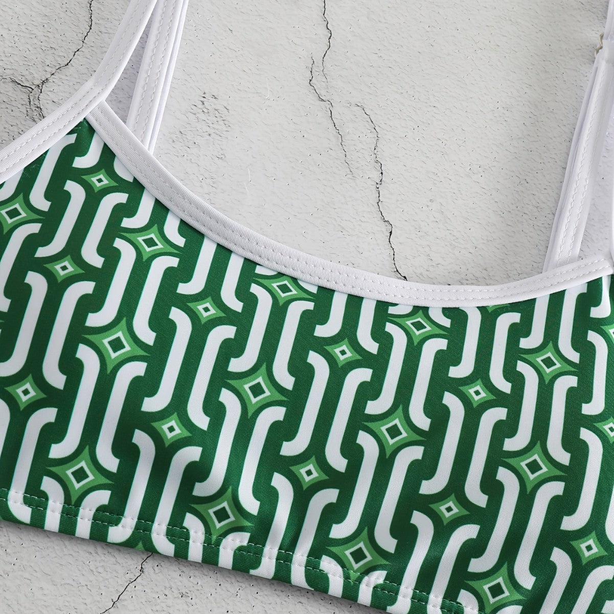 Damen Bikini-Set mit verträumtem geometrischem Muster R&B