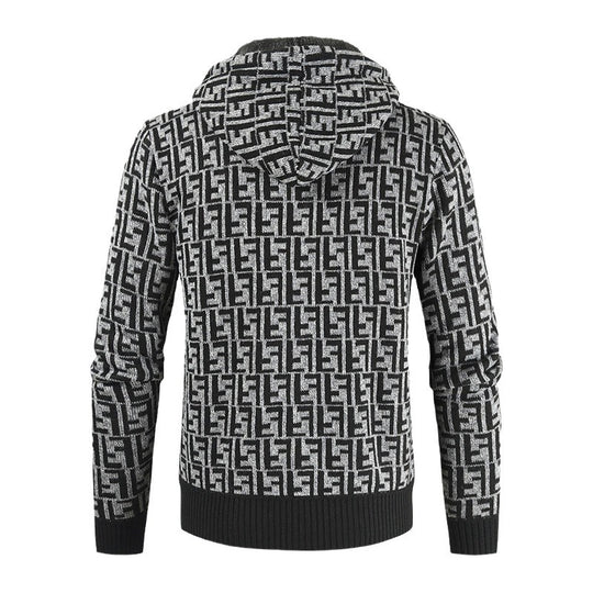 Herren Warm gefütterte Kapuzenjacke R&B