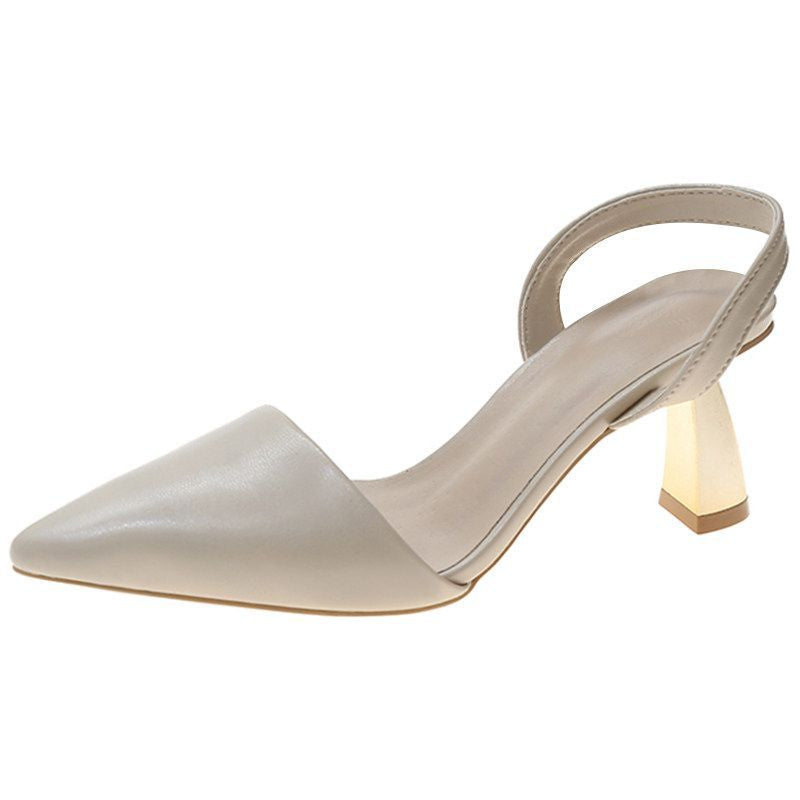 Damen elegante Slingback-Pumps mit feinen Riemen und spitz zulaufendem Design R&B