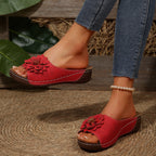 Damen Mules mit floralem Dekor und atmungsaktivem Obermaterial R&B