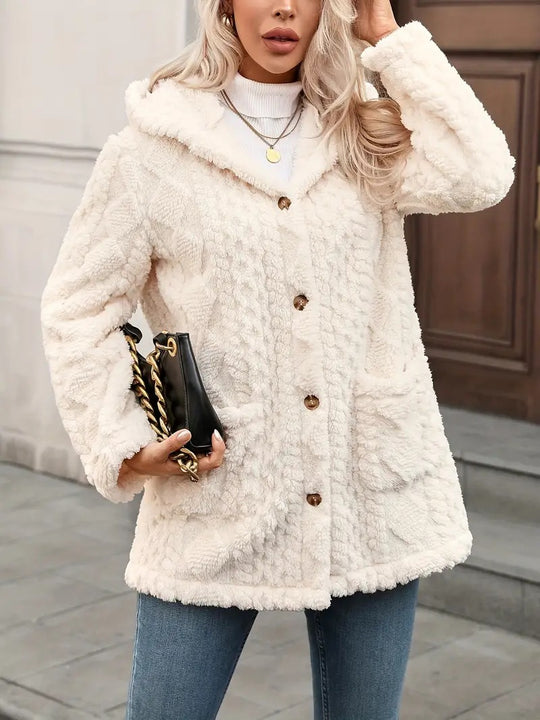 Damen Flauschige Kuscheljacke R&B