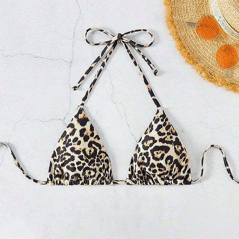 Damen Triangle-Bikinioberteil mit raffiniertem Tiermotiv R&B