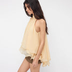 Damen Schwingender Chiffon-Rock mit Schleifenverschluss R&B