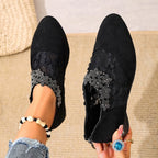 Damen Elegante und filigrane Ballerinas mit floralen Details R&B