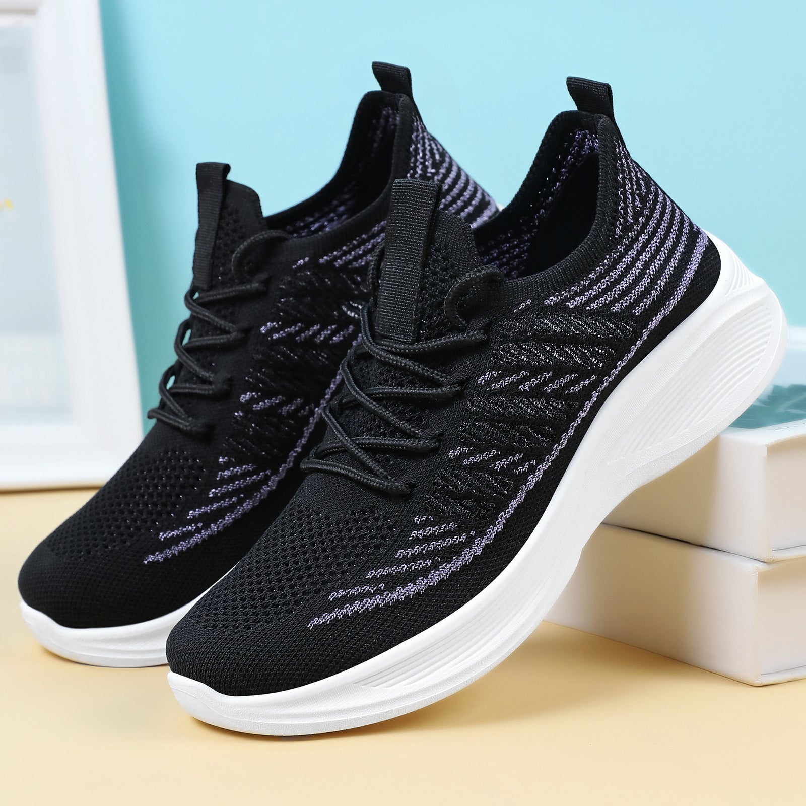 Damen Atmungsaktive Freizeitsneaker mit flexibler Sohle R&B
