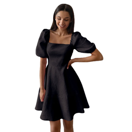 Damen Verspieltes Kleid mit großzügigen Puffärmeln und schwingendem Saum R&B