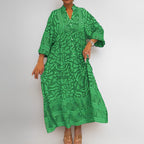 Damen Tunika-Kleid mit Einzigartigem Grafikdruck und Weiten Ärmeln R&B
