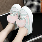 Damen modische Plateau Sneaker mit abnehmbaren Riemen R&B