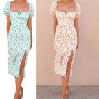 Damen Blumenmuster Kleid R&B