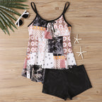 Damen lässiger Strandtop mit Shorts R&B