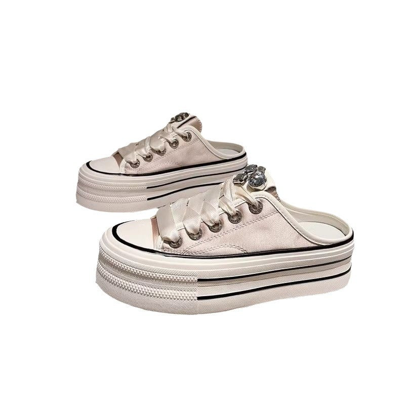 Damen modische Slip-On Sneakers mit glänzenden Details und komfortabler Sohle R&B