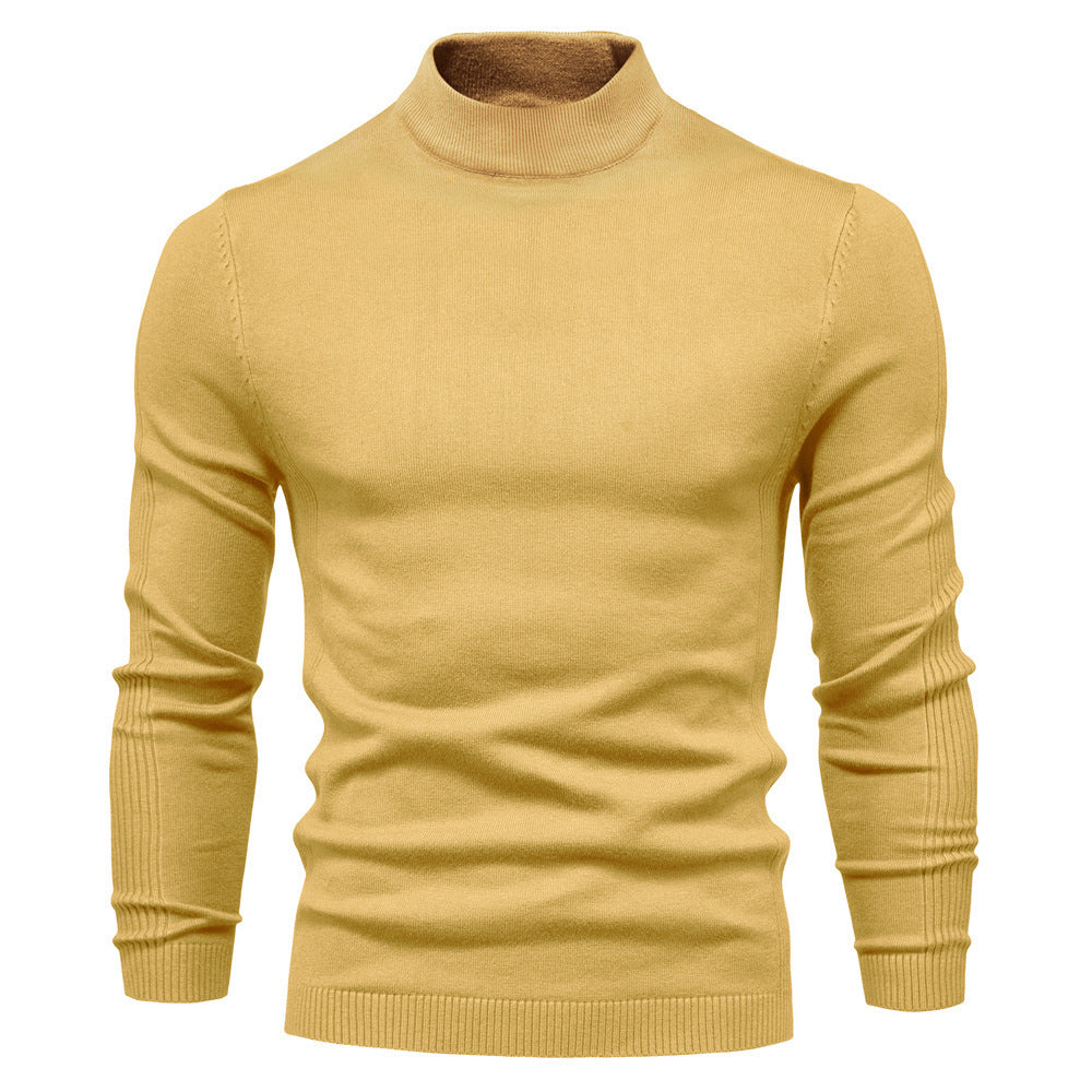 Herren stilvoller Rollkragenpullover aus weicher Merinowolle R&B