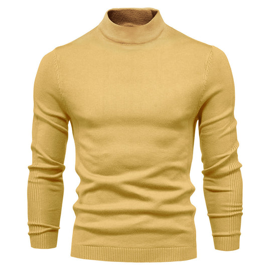 Herren stilvoller Rollkragenpullover aus weicher Merinowolle R&B