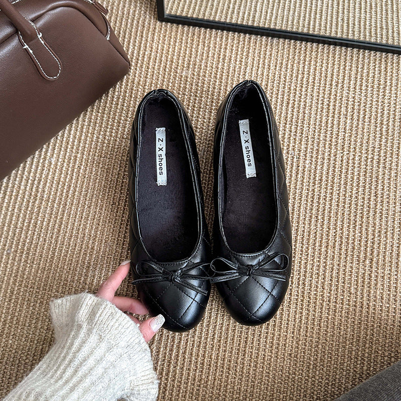 Damen Ballerinas mit modischem Riemen und eleganter Steppoptik R&B