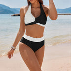 Damen Bikini-Set mit stützendem Oberteil und hoch geschnittenem Slip R&B