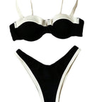 Damen Bikini mit gepolstertem Oberteil und verstellbaren Trägern R&B