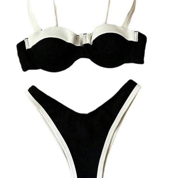 Damen Bikini mit gepolstertem Oberteil und verstellbaren Trägern R&B