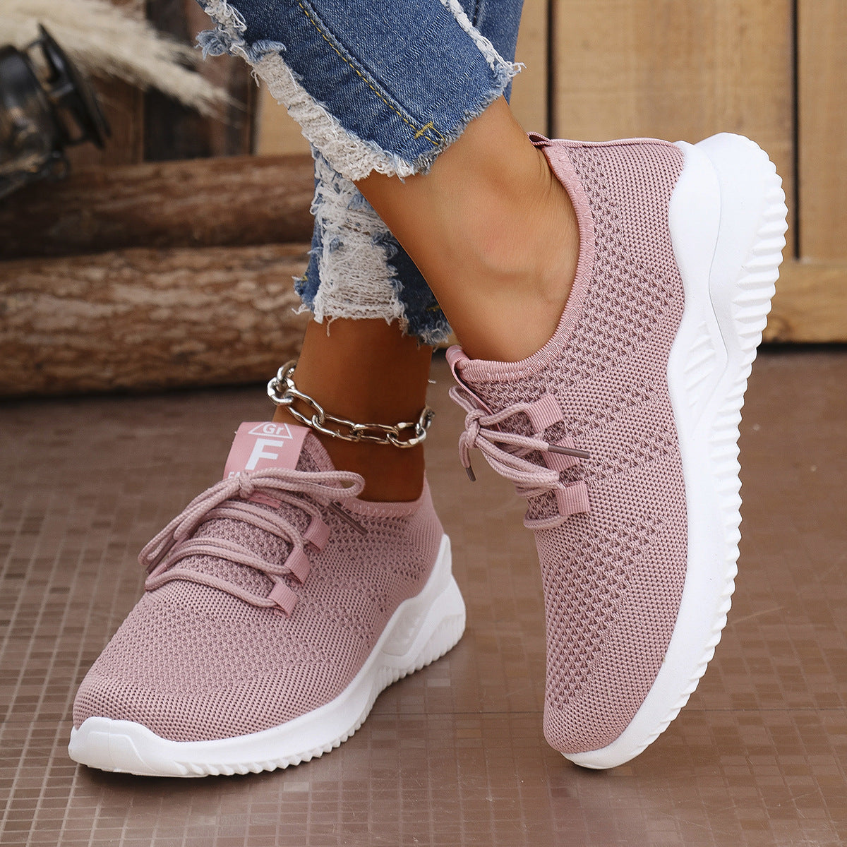 Damen atmungsaktive Sneaker in modischem Design R&B