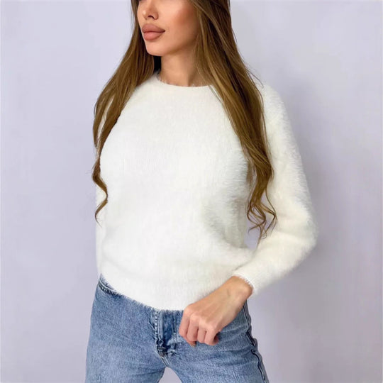 Damen Flauschiger Modischer Pullover R&B