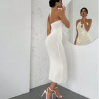 Damen Häkel-Maxikleid mit floralem Design R&B