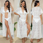 Damen transparenter Strandüberwurf mit eleganten Fransen R&B
