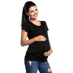 Damen Umstandsshirt mit praktischem Wickelschnitt R&B