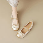 Damen Ballerinas mit dekorativem Riemchen und eleganter Schleifenapplikation