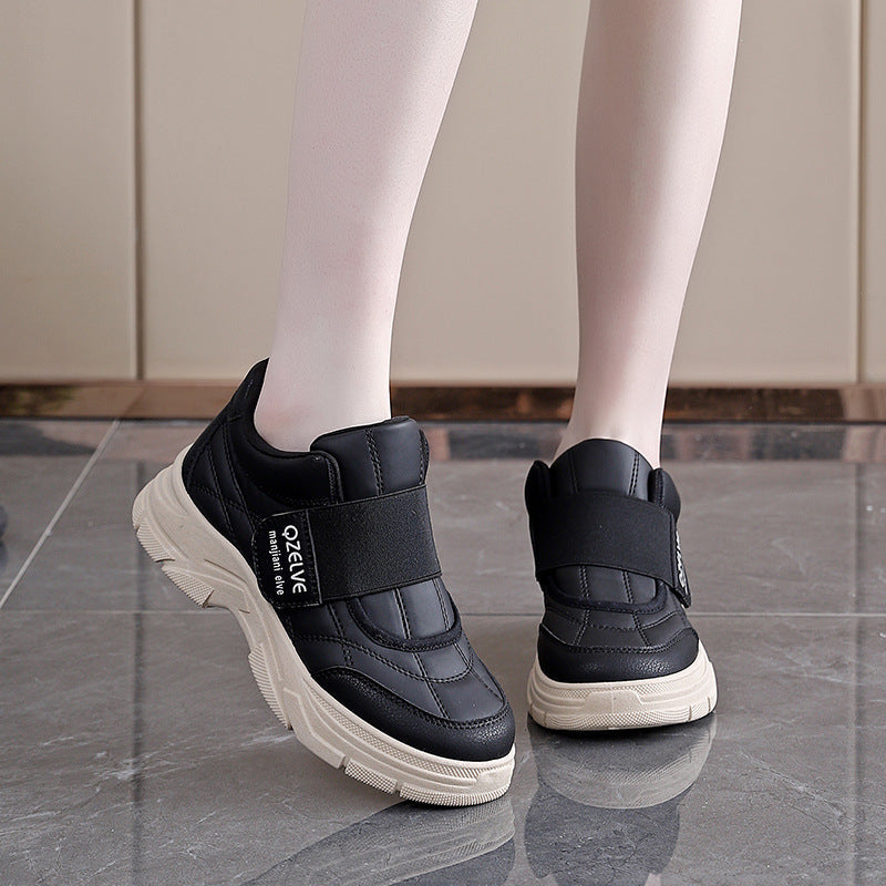 Damen Modische Sneakers mit seitlichem Klettverschluss und rutschfester Sohle R&B