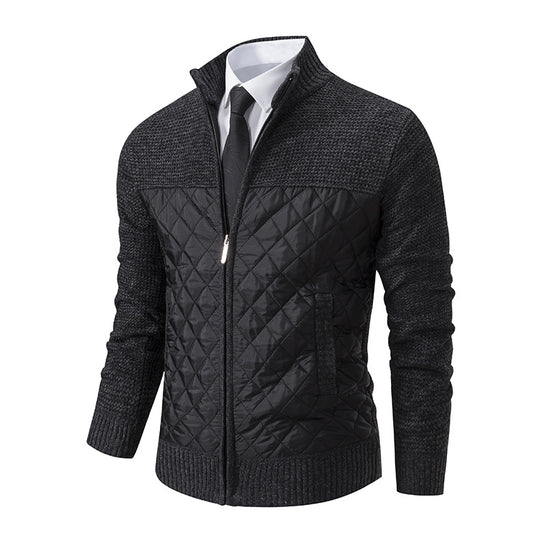 Herren gesteppte Freizeitjacke mit hochschließendem Kragen und praktischen Taschen R&B