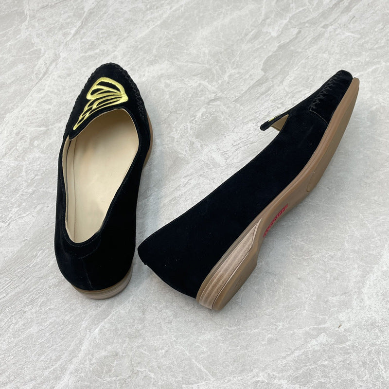 Damen Ballerinas mit filigranem Schmetterlingsdesign