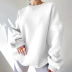 Damen lässiger Oversized Sweatshirt mit Raglanärmeln und besonderen Detailnähten R&B