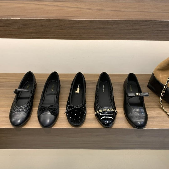 Damen Elegante Mary Jane Ballerinas mit modischem Riemchen und komfortablem Fußbett R&B