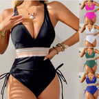 Damen Hochgeschnittener Bikini mit verstellbaren BindR&Bändern R&B