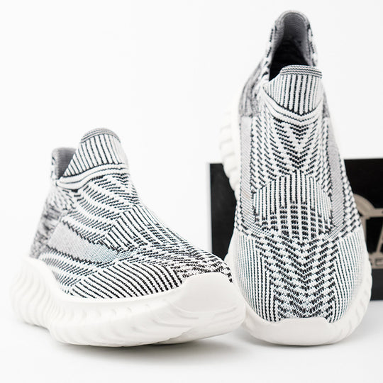 Damen Modische Strick-Sneaker mit rutschfester Sohle R&B