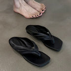 Damen Zehentrenner Sandalen mit geschwungenem Riemendesign und ergonomischer Sohle R&B