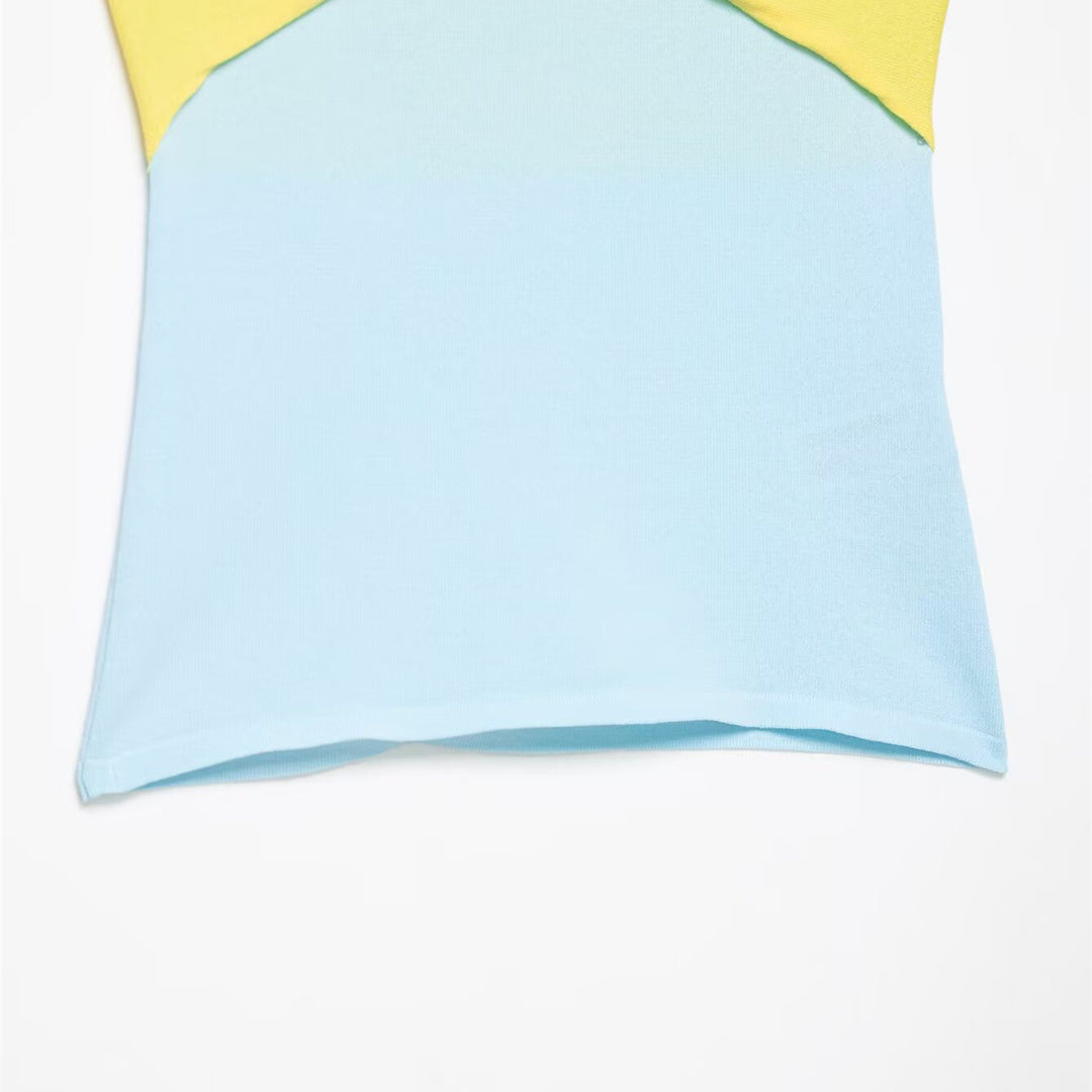 Damen Off-Shoulder Oberteil mit Knoten-Detail und Farbverlauf R&B