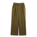 Damen weite Hose mit hohem Bund und Faltenwurf R&B