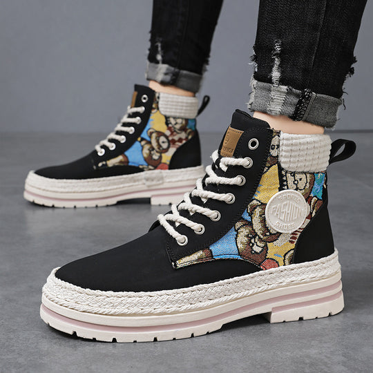 Damen Trendige Stiefel mit dekorativer Eule R&B